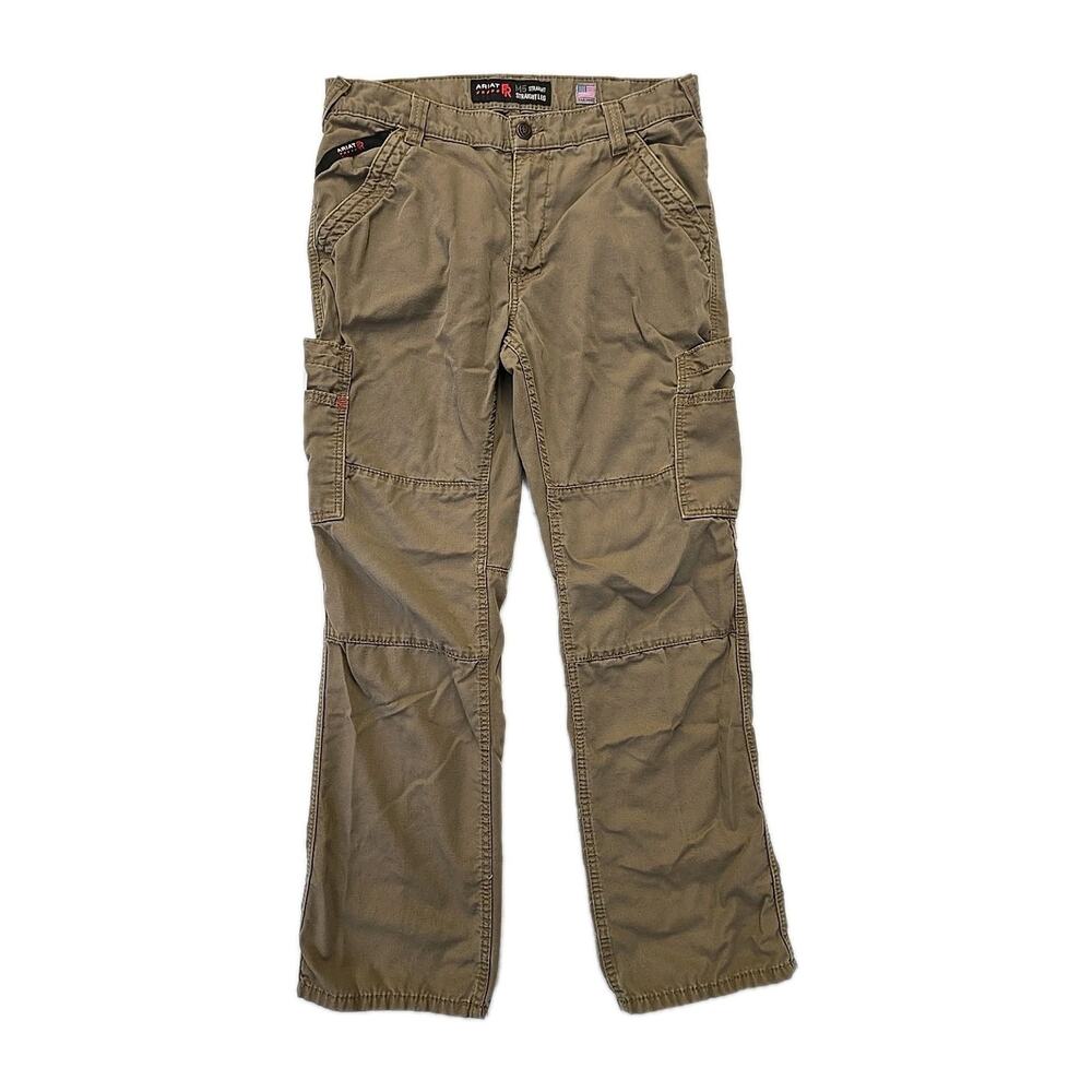 Ariat FR M5 Work Pants Mens 34x32 Duralight Cargo Canvas Straight Leg CAT 2